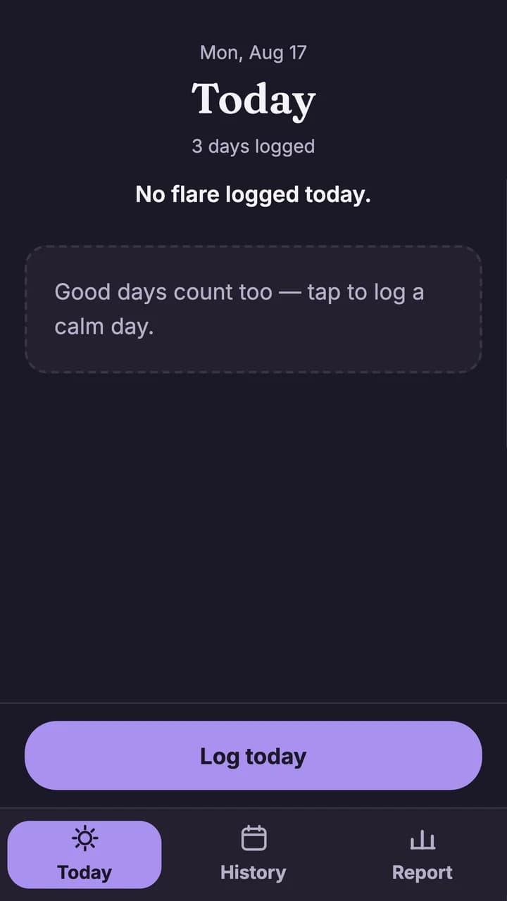 FlareLog: Daily symptom log